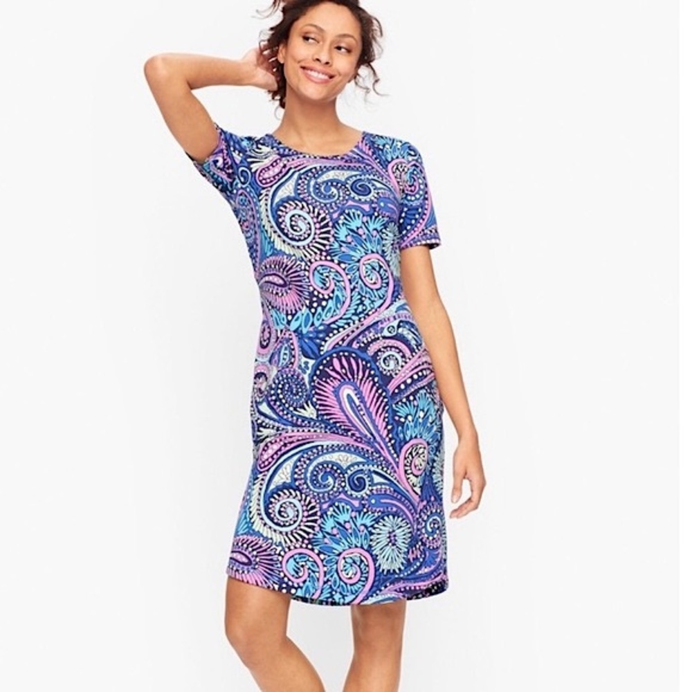 T by Talbots Ladder Back Summer Confetti Dress
